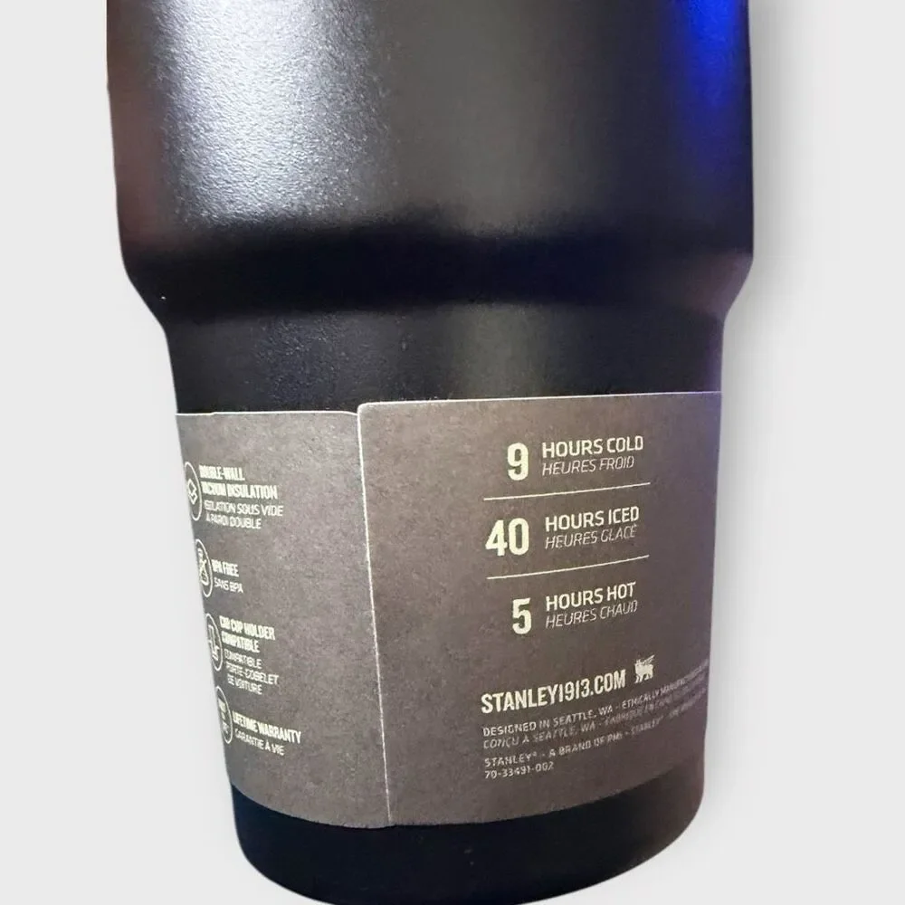 Stanley Black Chroma 20 oz All Day Slim Bottle /30 oz Quencher H2O Tumbler (c) - Picture 7 of 9
